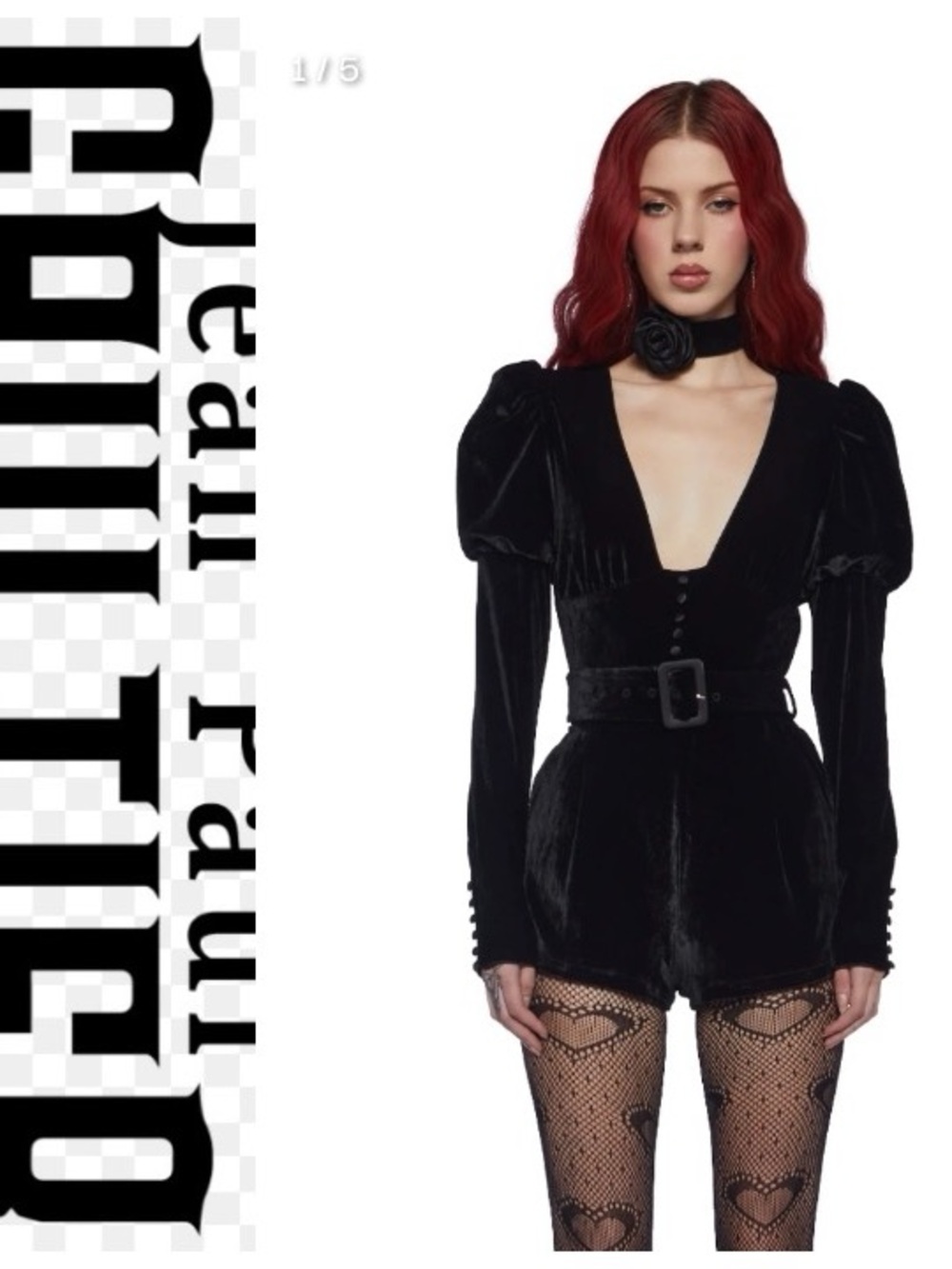 CHIC MANNERS VELVET ROMPER - BLACK Halloween
SUGAR THRILLZ